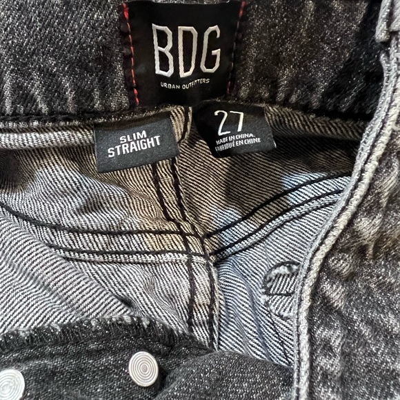 BDG Slim Straight Black Jeans Distressed Black Denim Button Fly
Women’s 27 - Picture 2 of 5